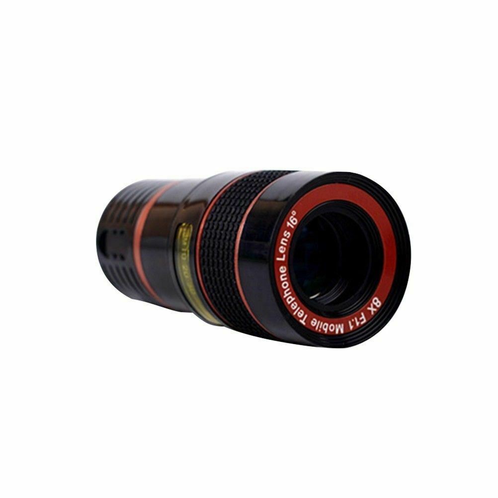 HD 8X Clip On Optical Zoom Telescope Camera Lens, Universal Mobile Cell Phone