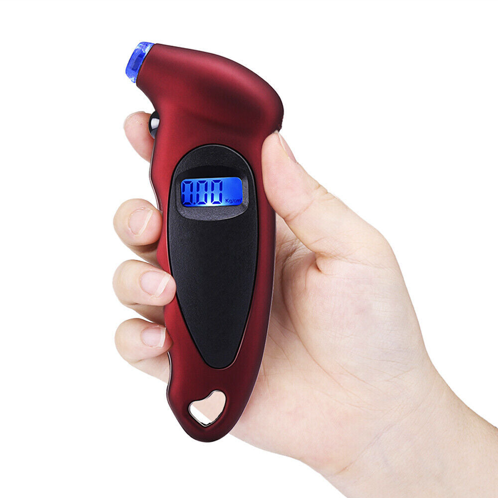 Digital Tire Pressure Gauge, LCD, Tyre Air Monitoring Meter, 150PSI, High Precision Handheld Tester Tool