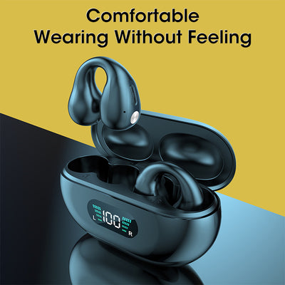 Bone Conduction Headphones, TWS Earbuds, Ear Clip, Bluetooth, 5.3, Touch, Wireless Earphone In-Ear Bass HIFI Sports Headset