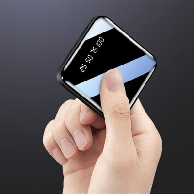 Mini Power Bank, 20000 MAh, Portable Mirror, Digital Display