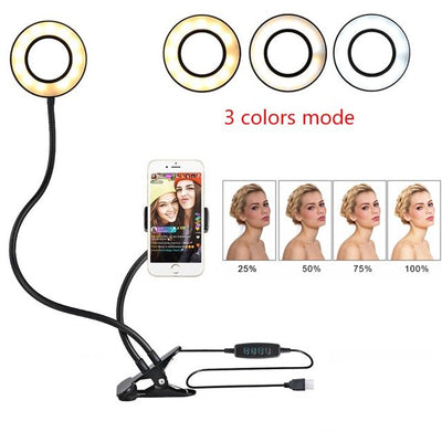 LED Selfie Ring Light, Live Adjustable Makeup Light