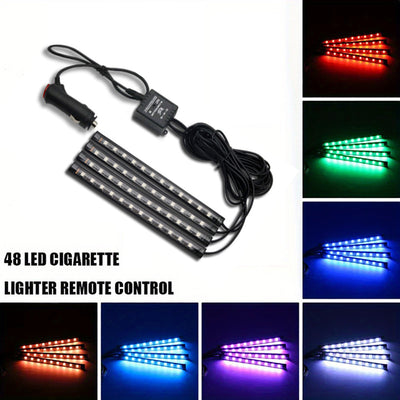 LED, RGB Interior Atmosphere Strip Light, USB Wireless Remote, Music Control