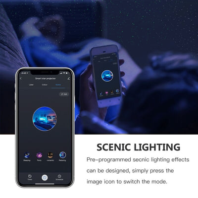 Starry sky projector lamp, Alexa Voice Control, Google Home