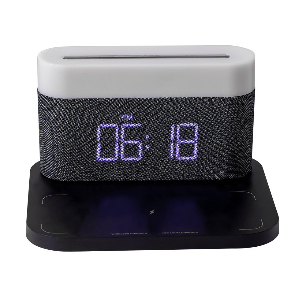 Bedside Lamp Clock Four-in-one Wireless Phone Charger
