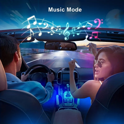 LED, RGB Interior Atmosphere Strip Light, USB Wireless Remote, Music Control