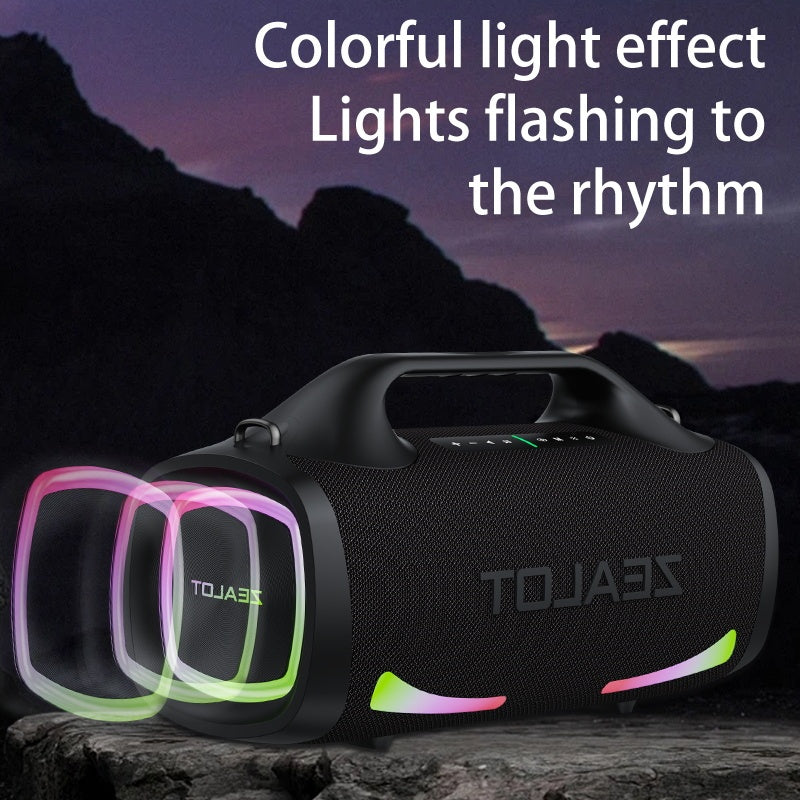 100W Wireless Speaker-24000mAh Battery, IPX5 Waterproof, Loud Stereo Sound, Strong Bass, Family, Car, Outdoor, Camping, Party