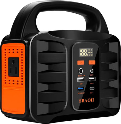 150W Portable Power Station, 155Wh, 42000mAh, Outdoor Solar Generator, 110V AC DC Port, Home Backup, Outdoor RV Camping, Emergency Lithium Battery