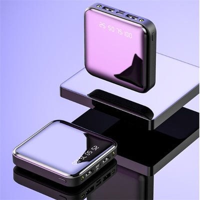 Mini Power Bank, 20000 MAh, Portable Mirror, Digital Display