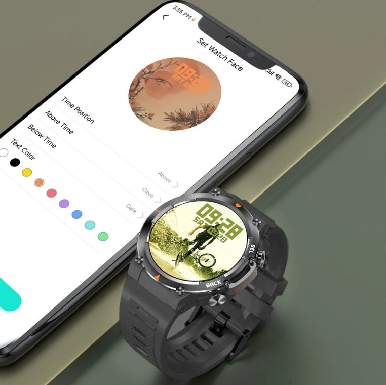 MAX18 Men Smartwatch, AMOLED, 1.43inch Screen, BT Calls, Gesture Control, AI