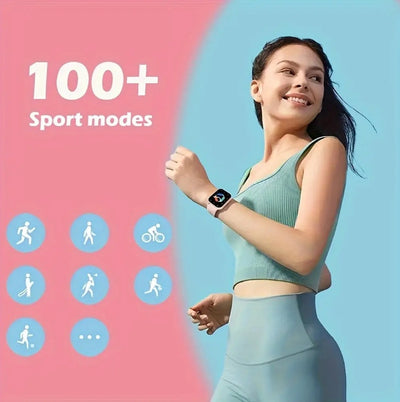 Square Smartwatch BT Call Heart Rate Sport Mode Fitness Tracker Waterproof Smart Watch For IOS Android