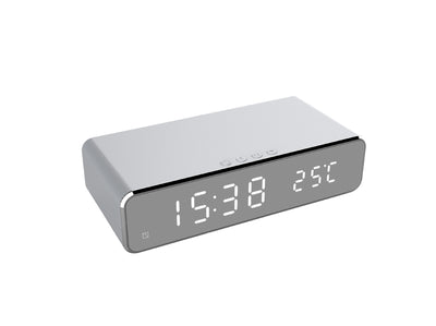 LED Alarm Clock, Wireless Charger, Desktop, Thermometer