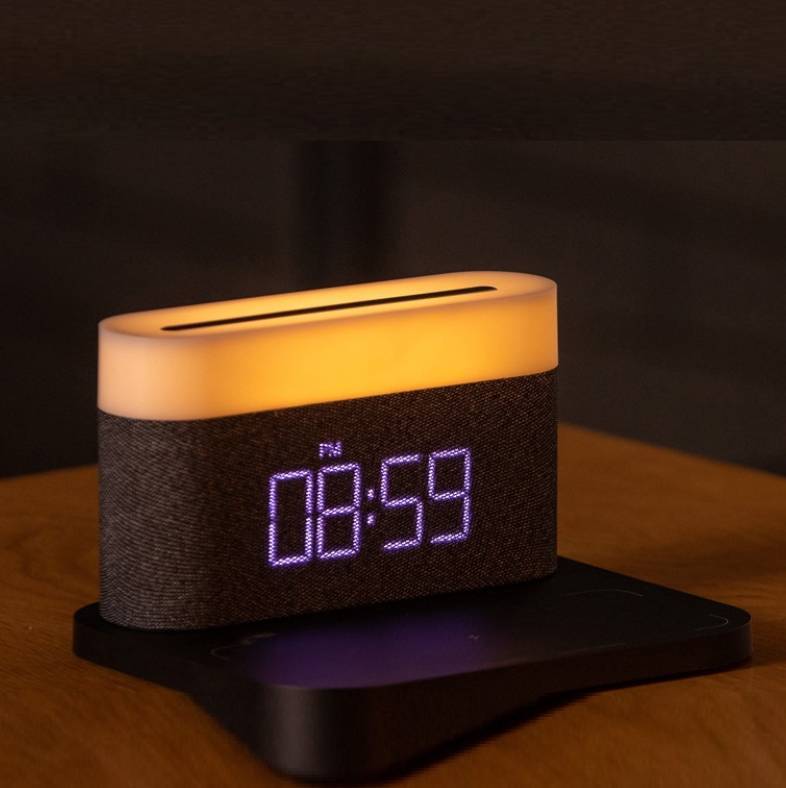 Bedside Lamp Clock Four-in-one Wireless Phone Charger