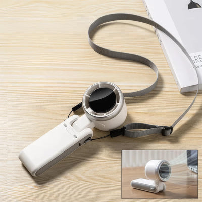Outdoor 180 Degree Folding Desktop Mini Fan, Hand-held, High-speed Powerful Turbo Fan, Neck Hanging