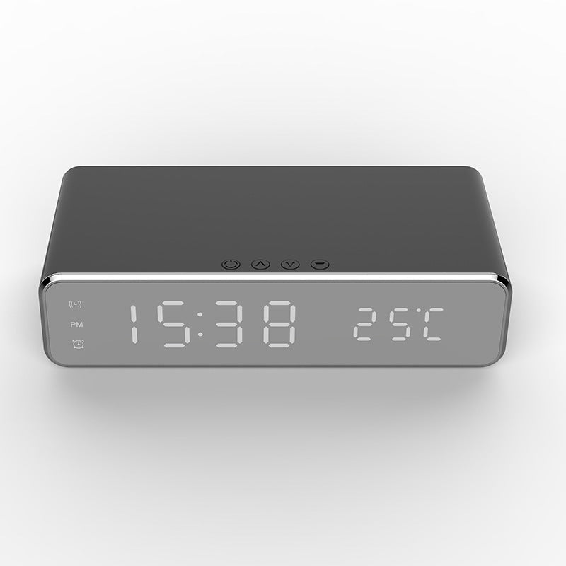 LED Alarm Clock, Wireless Charger, Desktop, Thermometer