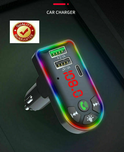 Car Bluetooth 5.0, MP3 Player, FM Transmitter Radio, 3.1A Fast Charger Adapter