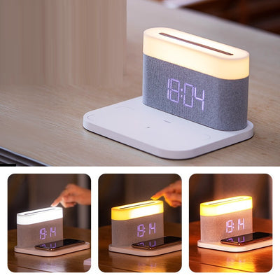 Bedside Lamp Clock Four-in-one Wireless Phone Charger