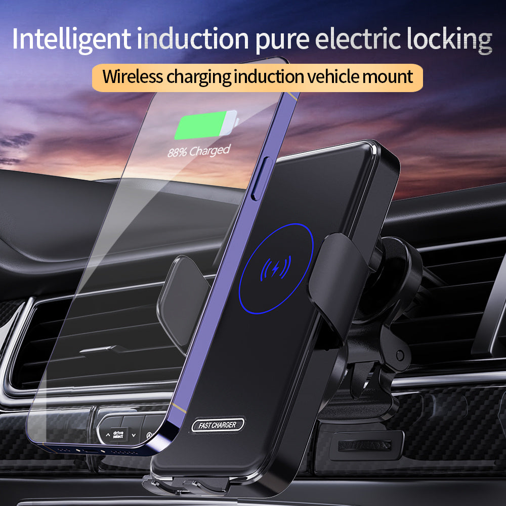 Wireless Car Charger, 15W Fast Charging, Phone Holder