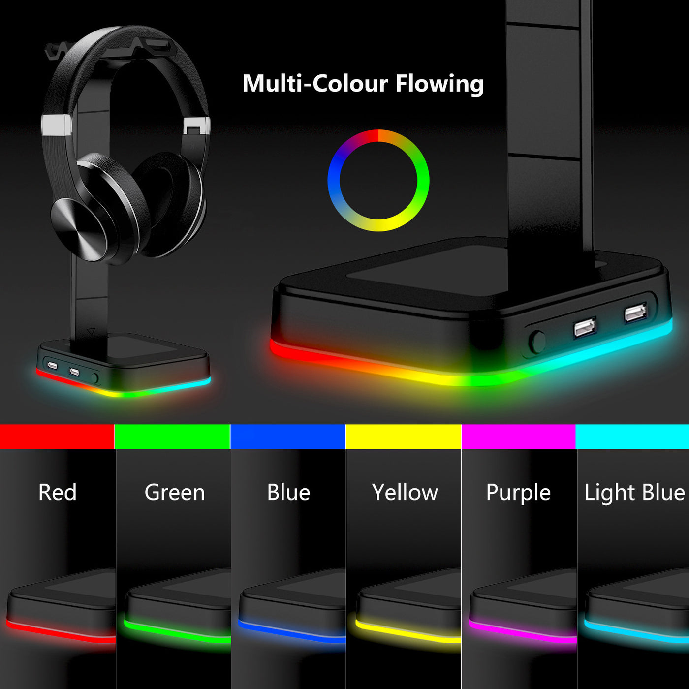 Colour-changing Gaming Headset Holder