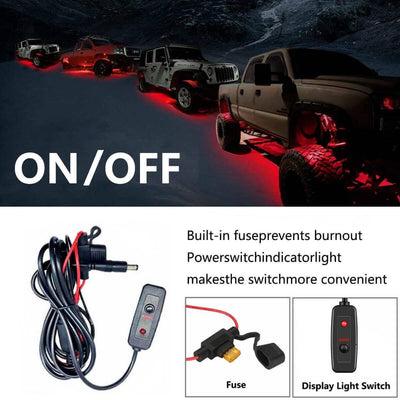 Car Underglow, Neon Accent, Strip Lights Kit, RGB, Million Multi-Color