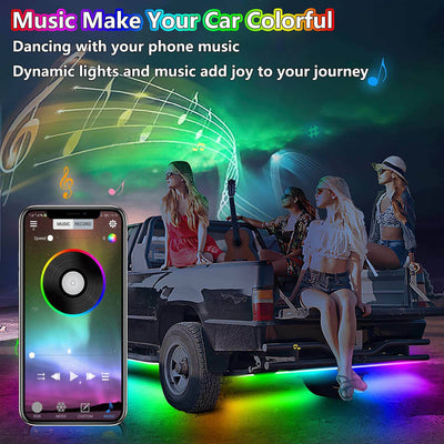 Car Underglow, Neon Accent, Strip Lights Kit, RGB, Million Multi-Color