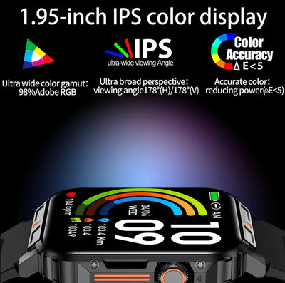L81 Outdoor Sports Square Smartwatch, Big Battery, Fitness Tracker, Waterproof, IOS/Android