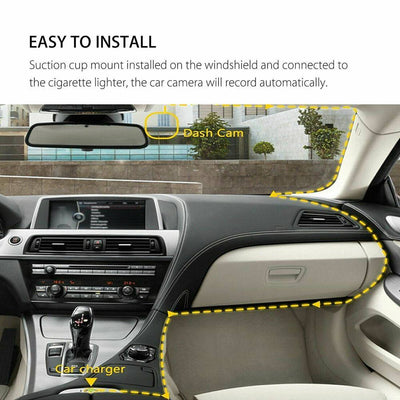 Dash Cam, FHD 1080P, Front/Rear, Dual Lens, G-Sensor