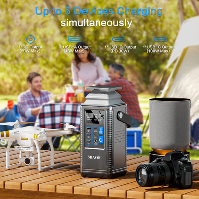 Power Station, 296Wh Lithium Battery, Mobile Power Supply, 80000mAh Portable Rechargeable Battery, Outdoor