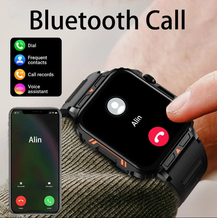 L81 Outdoor Sports Square Smartwatch, Big Battery, Fitness Tracker, Waterproof, IOS/Android