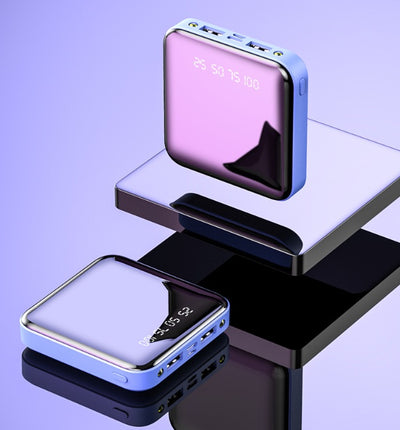 Mini Power Bank, 20000 MAh, Portable Mirror, Digital Display