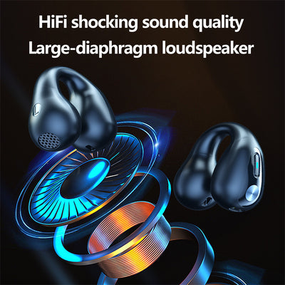 Bone Conduction Headphones, TWS Earbuds, Ear Clip, Bluetooth, 5.3, Touch, Wireless Earphone In-Ear Bass HIFI Sports Headset