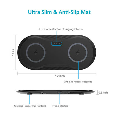 Wireless Dual Mobile Phone Charger