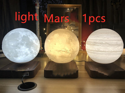 Magnetic Floating Table Lamp, Moon Light, 3D Printed, Night Light