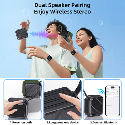 JYX L2 Portable Bluetooth Speaker, 12H Playtime, Bluetooth 5.3, Loud Stereo Sound