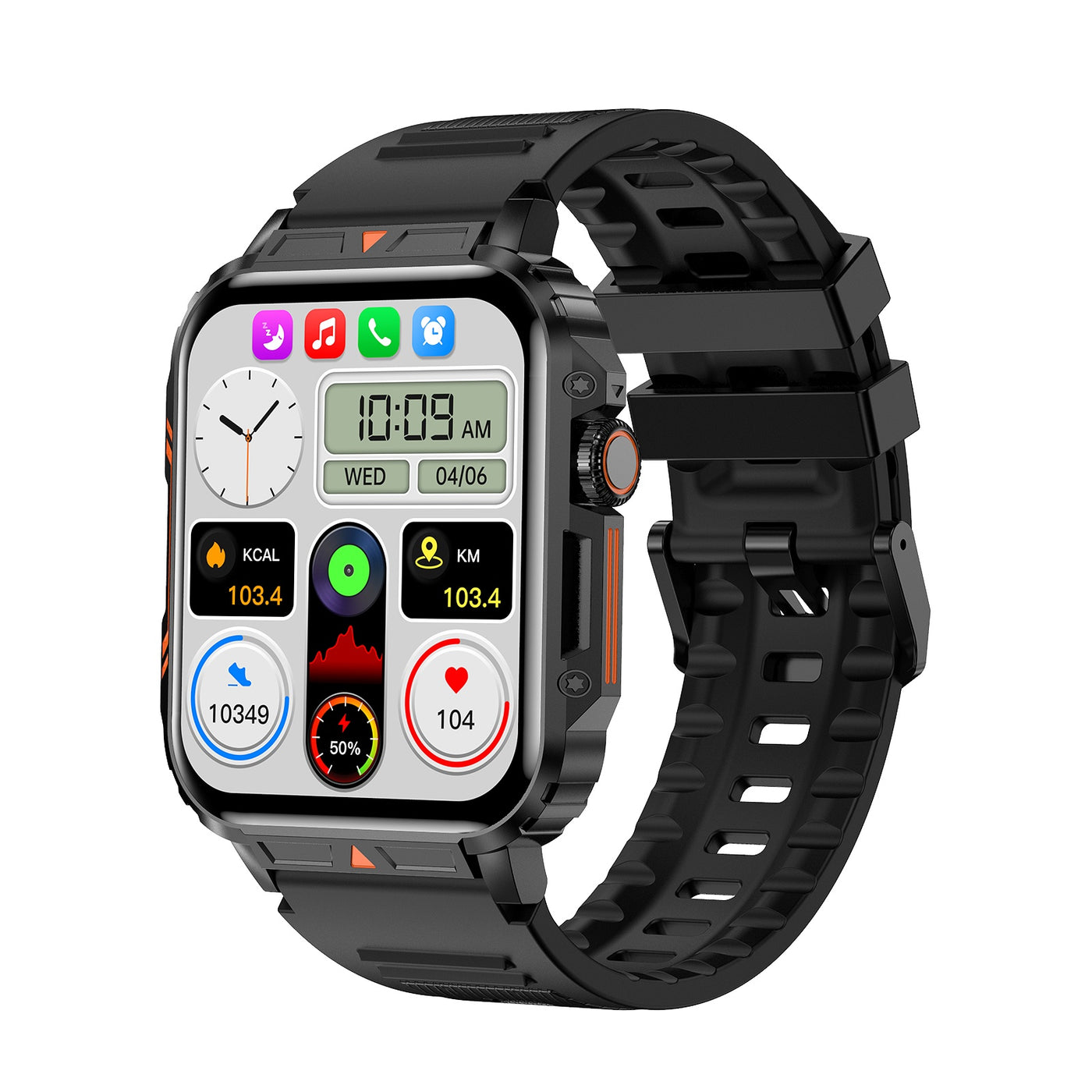 L81 Outdoor Sports Square Smartwatch, Big Battery, Fitness Tracker, Waterproof, IOS/Android