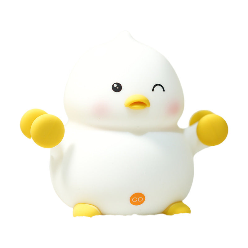 Creative Gold List Title With Sleeping And Reading Cheering Duck
