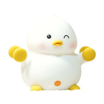 Creative Gold List Title With Sleeping And Reading Cheering Duck