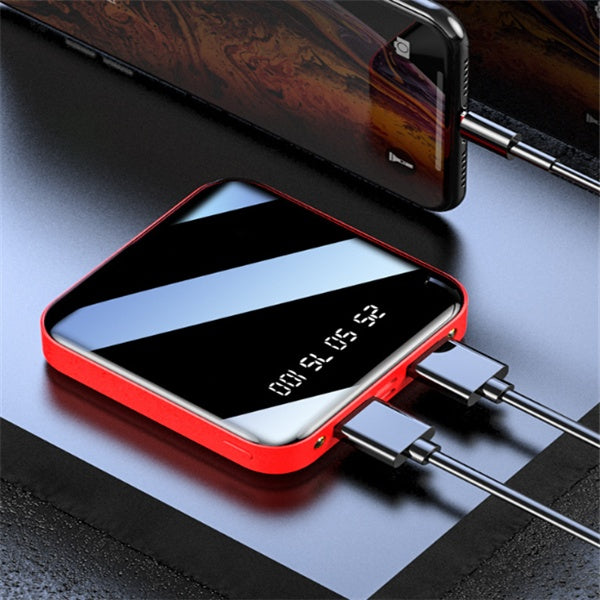 Mini Power Bank, 20000 MAh, Portable Mirror, Digital Display