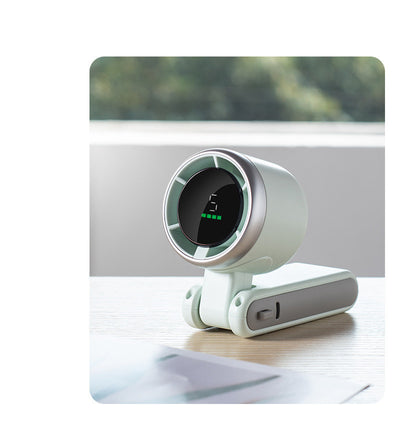 Outdoor 180 Degree Folding Desktop Mini Fan, Hand-held, High-speed Powerful Turbo Fan, Neck Hanging