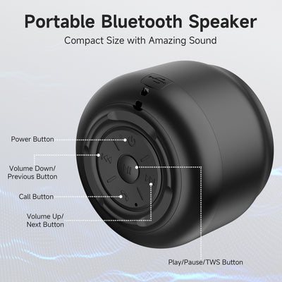 JYX L6 Portable Bluetooth Speaker, Powerful Sound, Deep Bass Party Speaker, Home/Outdoor/Travel