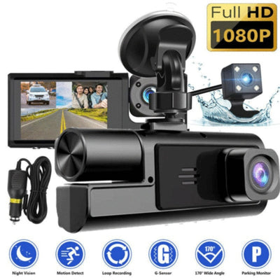 Dash Cam, FHD 1080P, Front/Rear, Dual Lens, G-Sensor