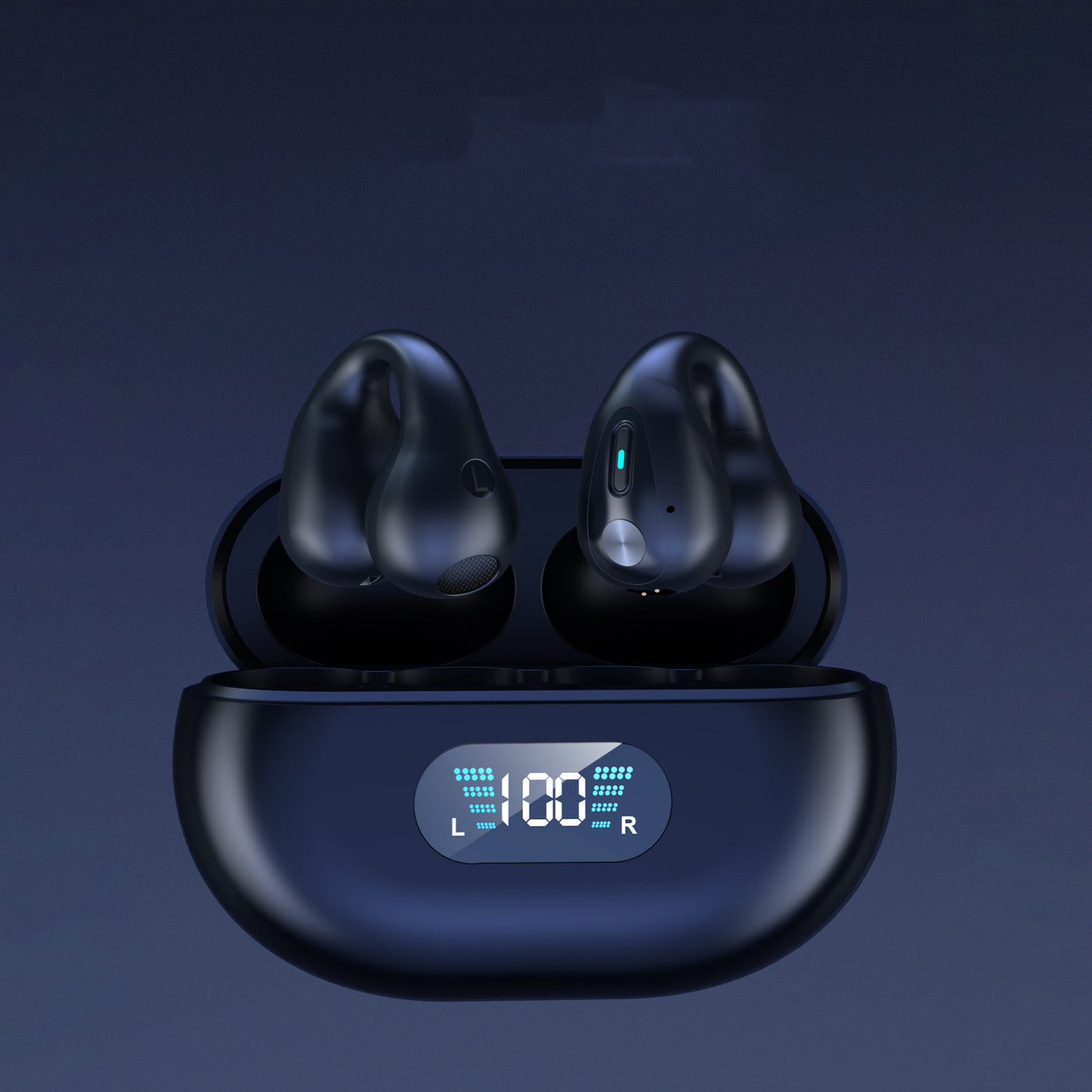 Bone Conduction Headphones, TWS Earbuds, Ear Clip, Bluetooth, 5.3, Touch, Wireless Earphone In-Ear Bass HIFI Sports Headset