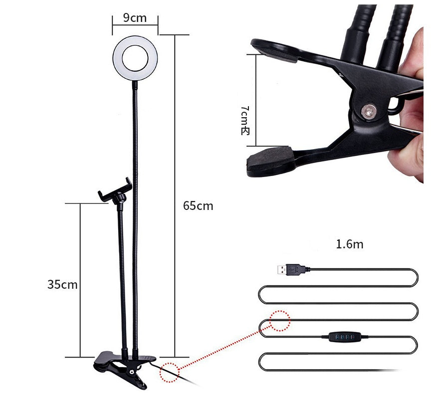 LED Selfie Ring Light, Live Adjustable Makeup Light