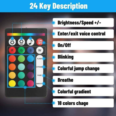 Car Underglow, Neon Accent, Strip Lights Kit, RGB, Million Multi-Color