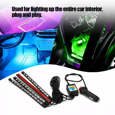 LED, RGB Interior Atmosphere Strip Light, USB Wireless Remote, Music Control