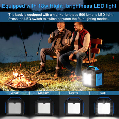 300W Portable Power Station, 296Wh, 80000Mah Backup Lithium Battery, Solar Generator, Home/Outdoor Emergency
