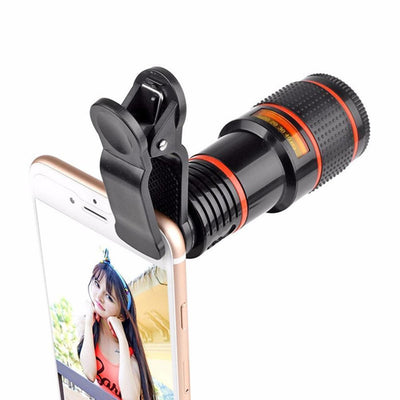 HD 8X Clip On Optical Zoom Telescope Camera Lens, Universal Mobile Cell Phone