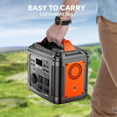 300W Portable Power Station, 296Wh Backup Lithium Battery, Solar Generator, Outdoors, Camping, Travel, Hunting, Blackout