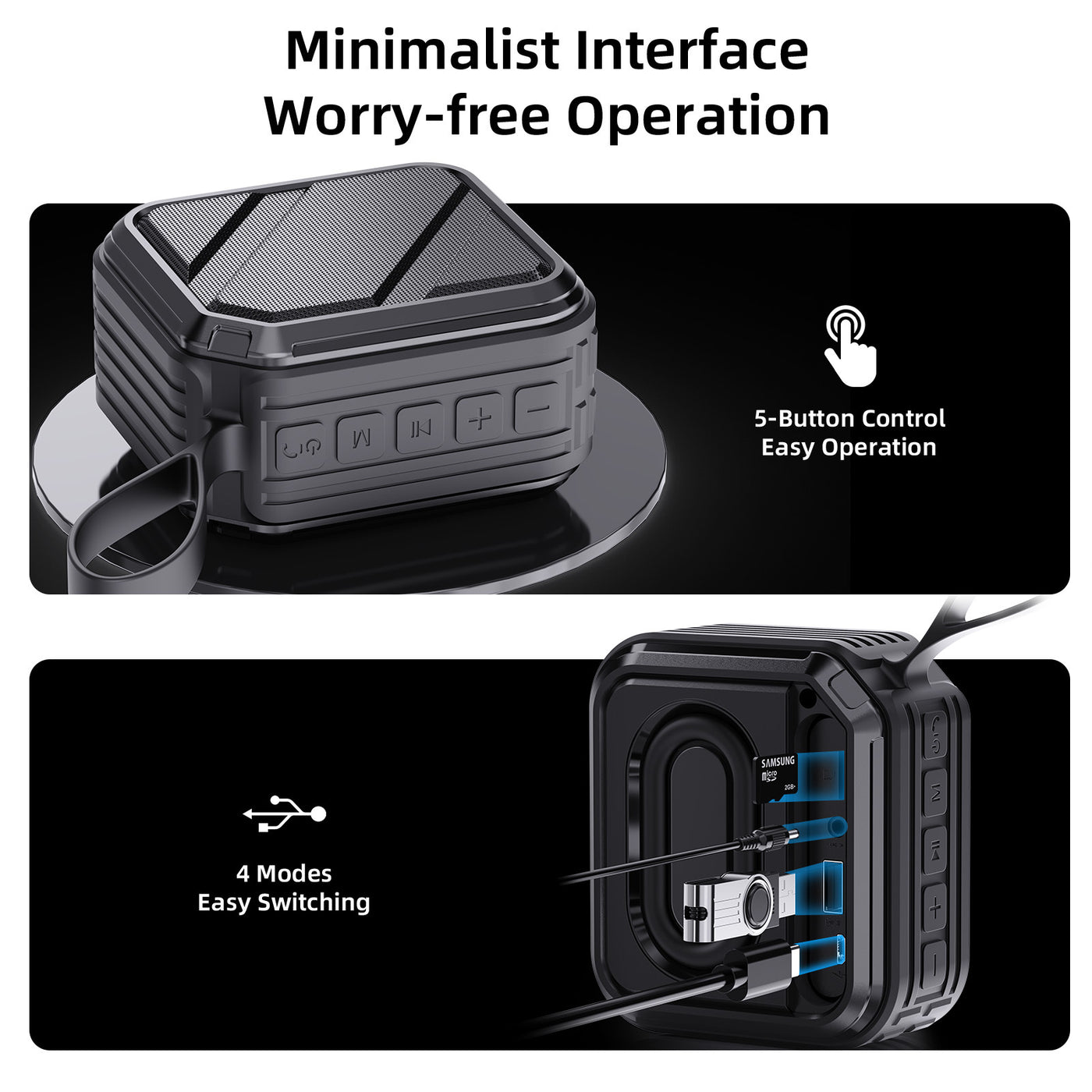 JYX L2 Portable Bluetooth Speaker, 12H Playtime, Bluetooth 5.3, Loud Stereo Sound