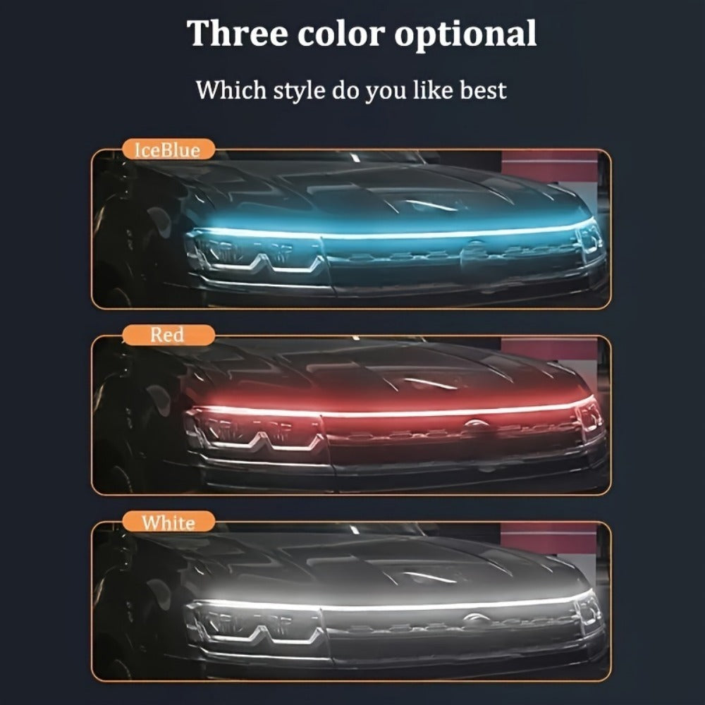 Universal, 12V, 10W Start-Scan, Car LED Hood Light, Dynamic Daytime Running Light