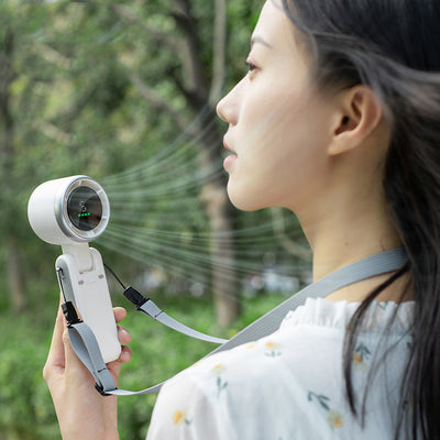 Outdoor 180 Degree Folding Desktop Mini Fan, Hand-held, High-speed Powerful Turbo Fan, Neck Hanging